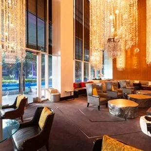 a large chandelier hanging from the ceiling