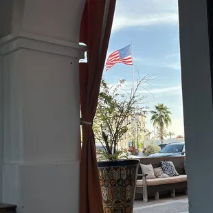 The view from our table, to the south