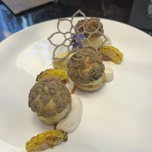 Corn Ice Cream Profiteroles