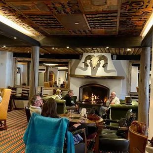 Stunning fire and amazing ceilings