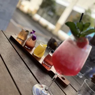 Mimosa flight and dragon berry  Mojito