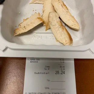 $5.00 dollars for this chicken? Ridiculous!