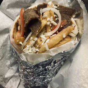 Loaded with fries