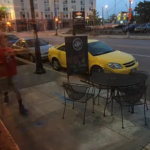 outside
