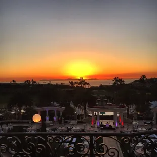 a view of the sunset