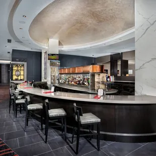 the bar and seating area