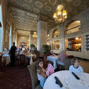 Lobby grill ceilings were stunning