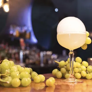 Our new signature cocktail XOXO. MULHOLLAND VODKA &amp; WHITE GRAPE flavors topped with a sweet smoke bubble to delight all of your senses.