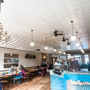 people sitting at tables