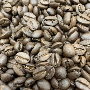 Freshly roasted Colombian beans. Our beans are roasted weekly in the Hill Country!!