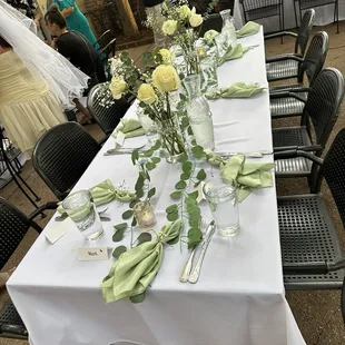 Our table decor we made