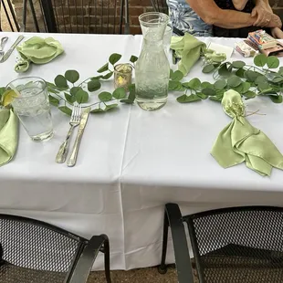 Our table decor we made.