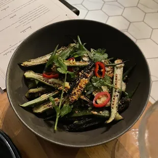 Charred Okra