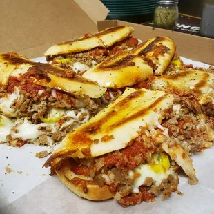 a close up of a sandwich