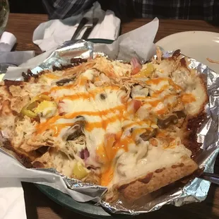 Chicken buffalo nachos