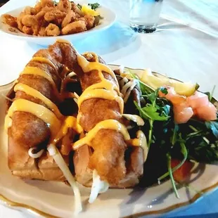 Fried haddock po boys