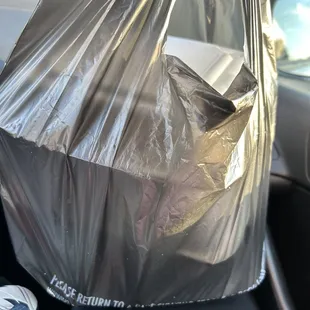 3 large styrofoam containers of left-over crab legs, hush puppies and my potato!  I&apos;ll eat for days!