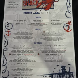 Menu page 1