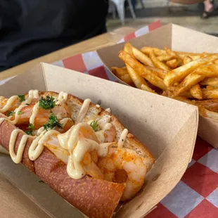 Cajun Shrimp Roll + French Fries