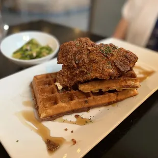 Chicken and waffles