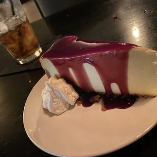 Absolutely amazing cheesecake with raspberry glaze!!!