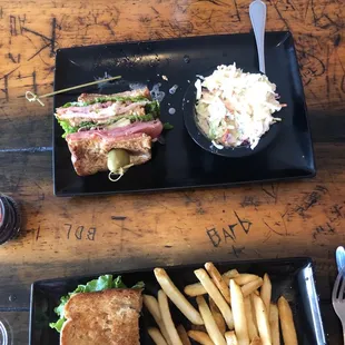 Vince's Dagwood &amp; fish sandwich. Fries &amp; Coleslaw was OK. Pierogies were excellent! Would absolutely order them again.