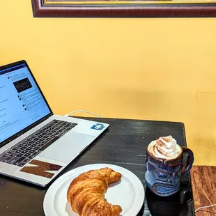Mocha and butter croissant
