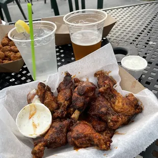 Buffalo lemon pepper wings/ sweet water 420 ipa