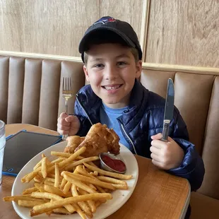 My little guy ordered the Fish 'n Chips
