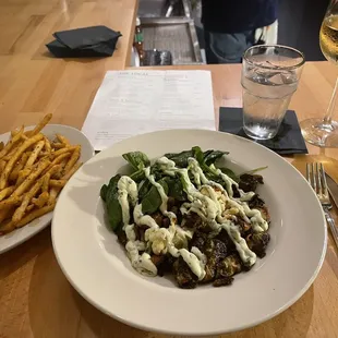 Grain bowl with side of fries