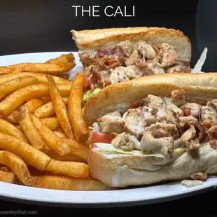 a sandwich and french fries