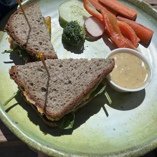 Avocado and Cheese sandwich on gluten free bread