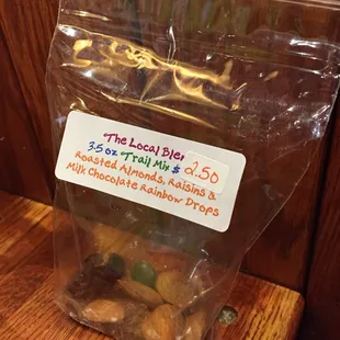 Their homemade trail mix is excellent.