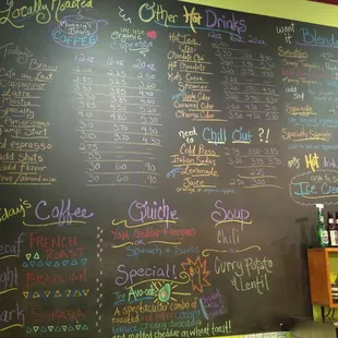Menu board.
