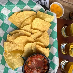 Chips and Housemade salsa &amp; a side of queso