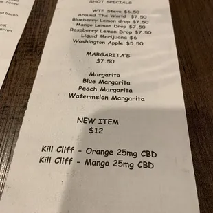 Special drinks, 4/16/22