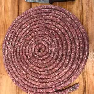 Lamb merguez sausage.  100% lamb