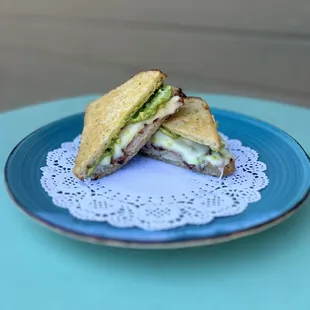 Organic roasted Turkey, bacon, avocado, provolone and TLC's house made sauce served on a croissant. Or ask for campagne as pictured!