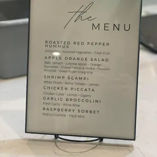 Dinner Menu