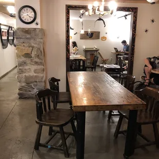 a table and chairs