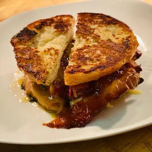 a grilled cheese sandwich on a plate