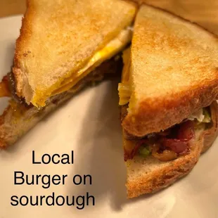 a sandwich cut in half on a plate