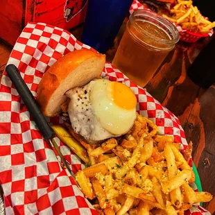 Rockwood Burger extra Fry Sauce Local Cow Fries