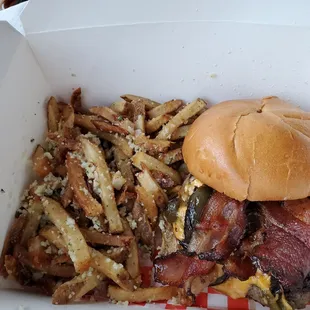 El chupacabra and (soggy ) cow fries.