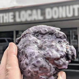 The amazing Blueberry Fritter from The Local Donut