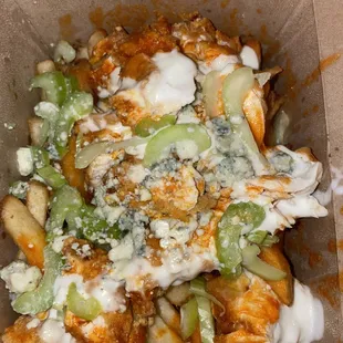 Buffalo chicken french fries