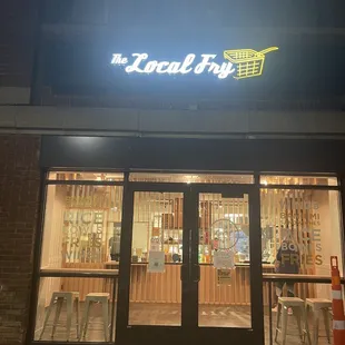 the front of the restaurant