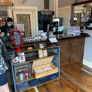 Inside and coffee machine