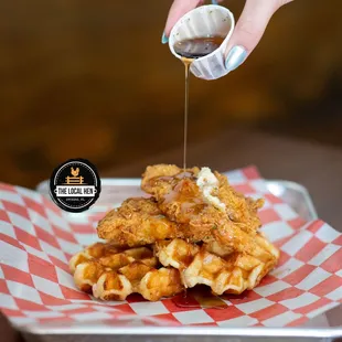 Classic Chicken and Waffles.