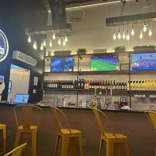 Bar area at The Local Hen